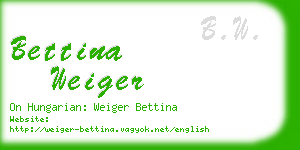 bettina weiger business card